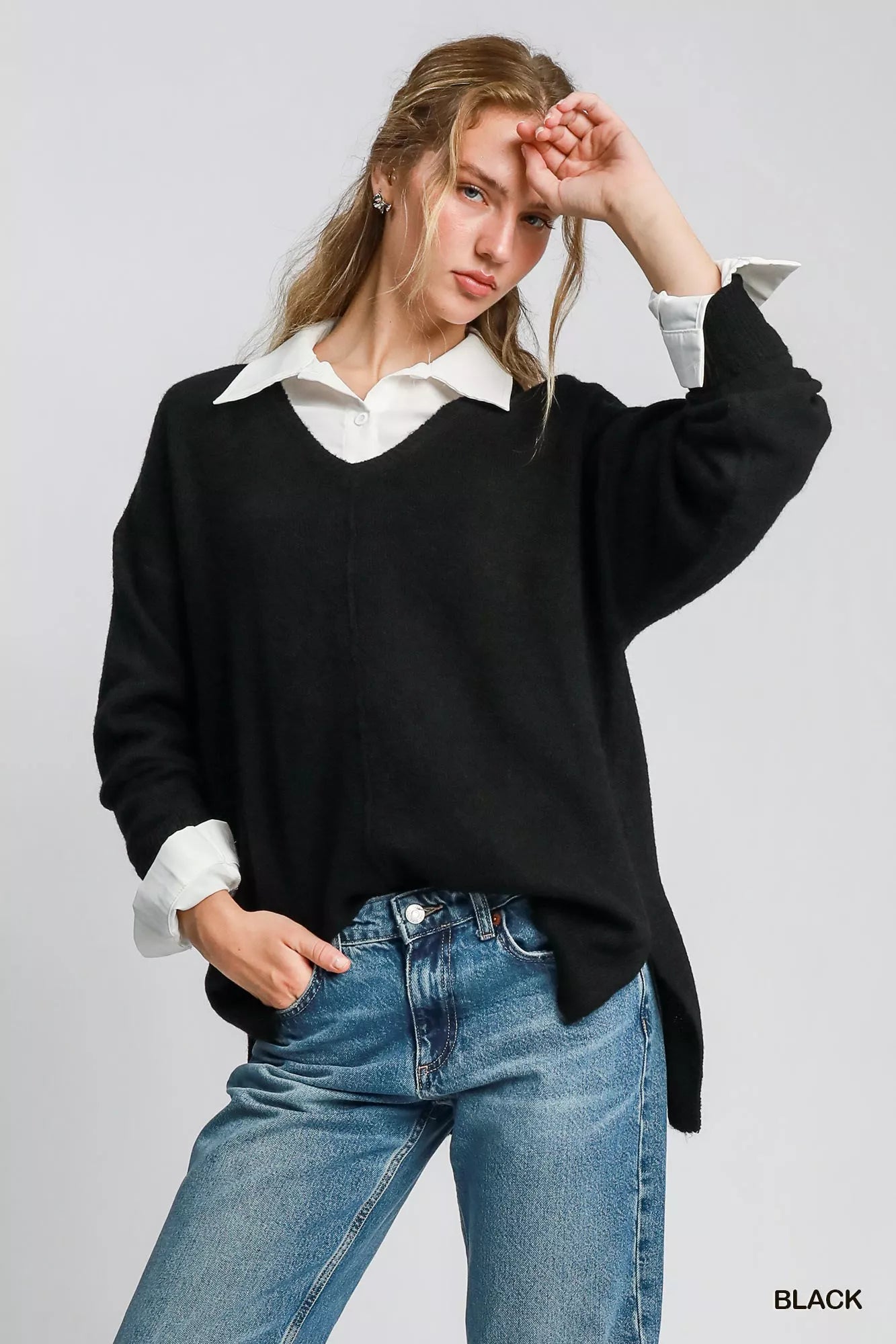 Wool Blended Pullover Sweater