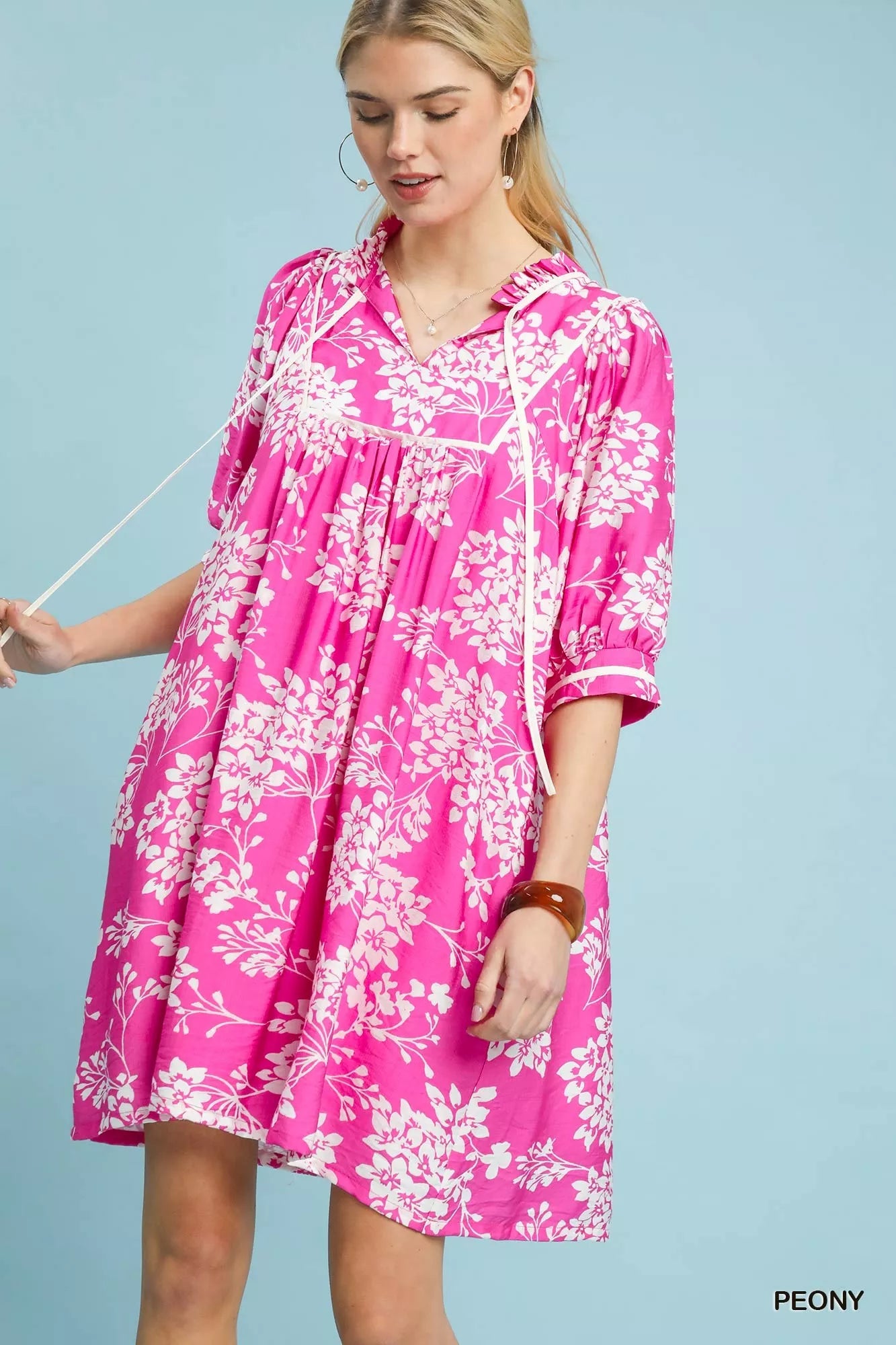 Floral Babydoll Dress with Pockets