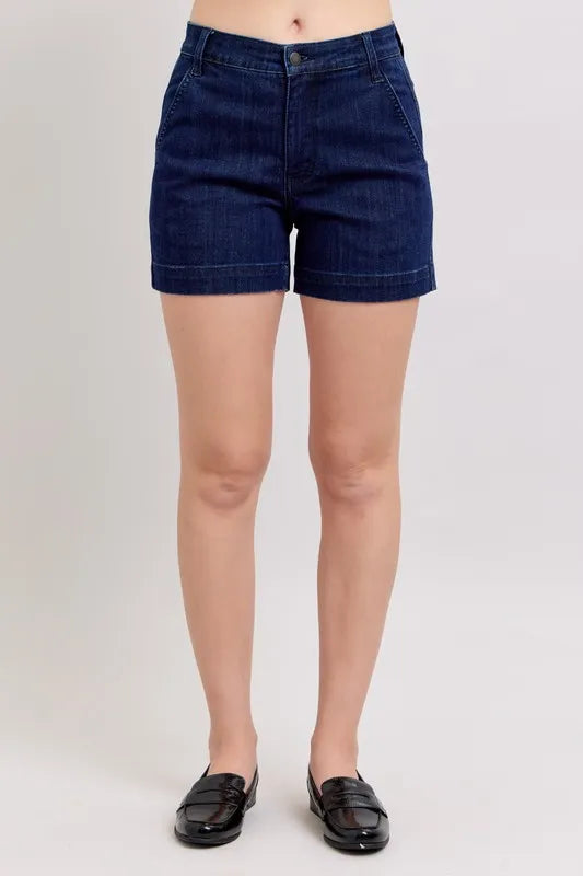 Full Size High Waist Denim Shorts Plus Size