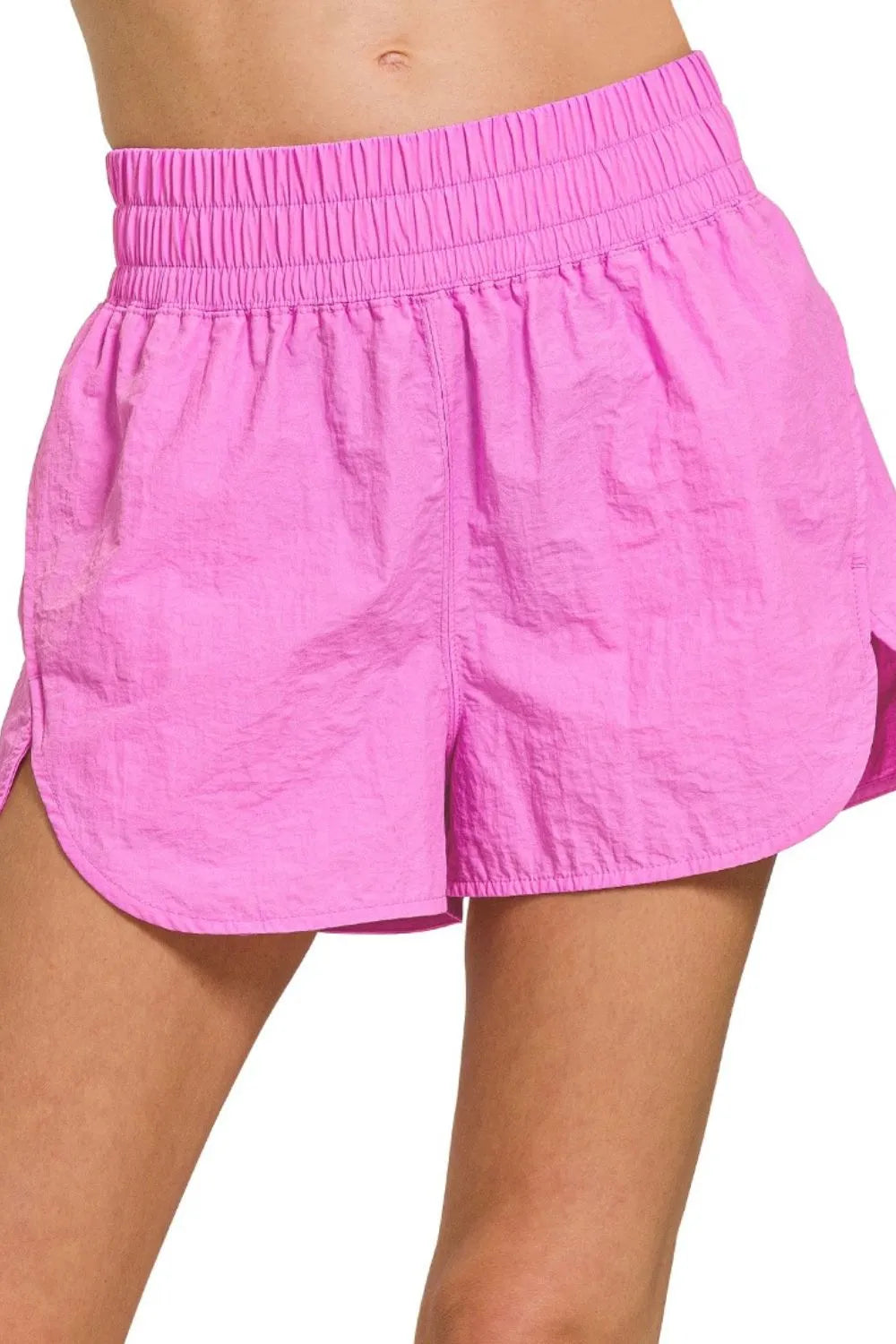 Windbreaker Smocked Waistband Running Shorts