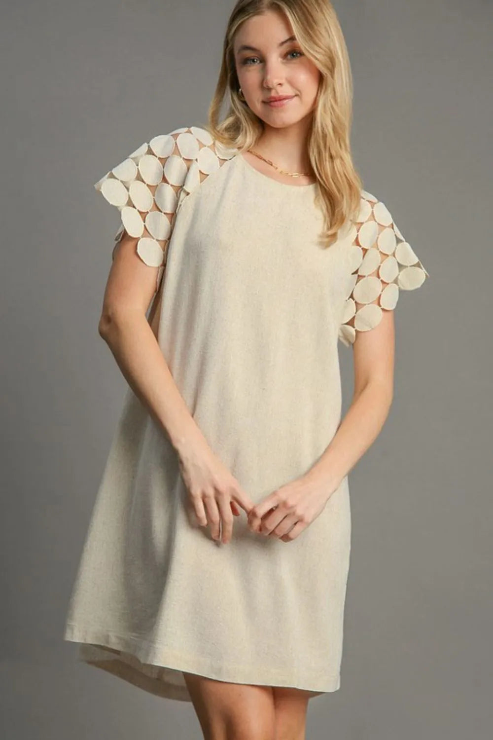 Full Size Round Neck Mini Dress Plus Size