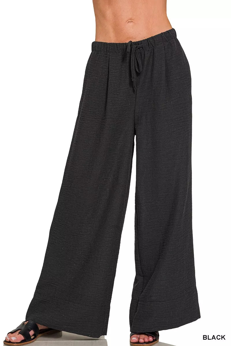 Woven Airflow Drawstring Pants