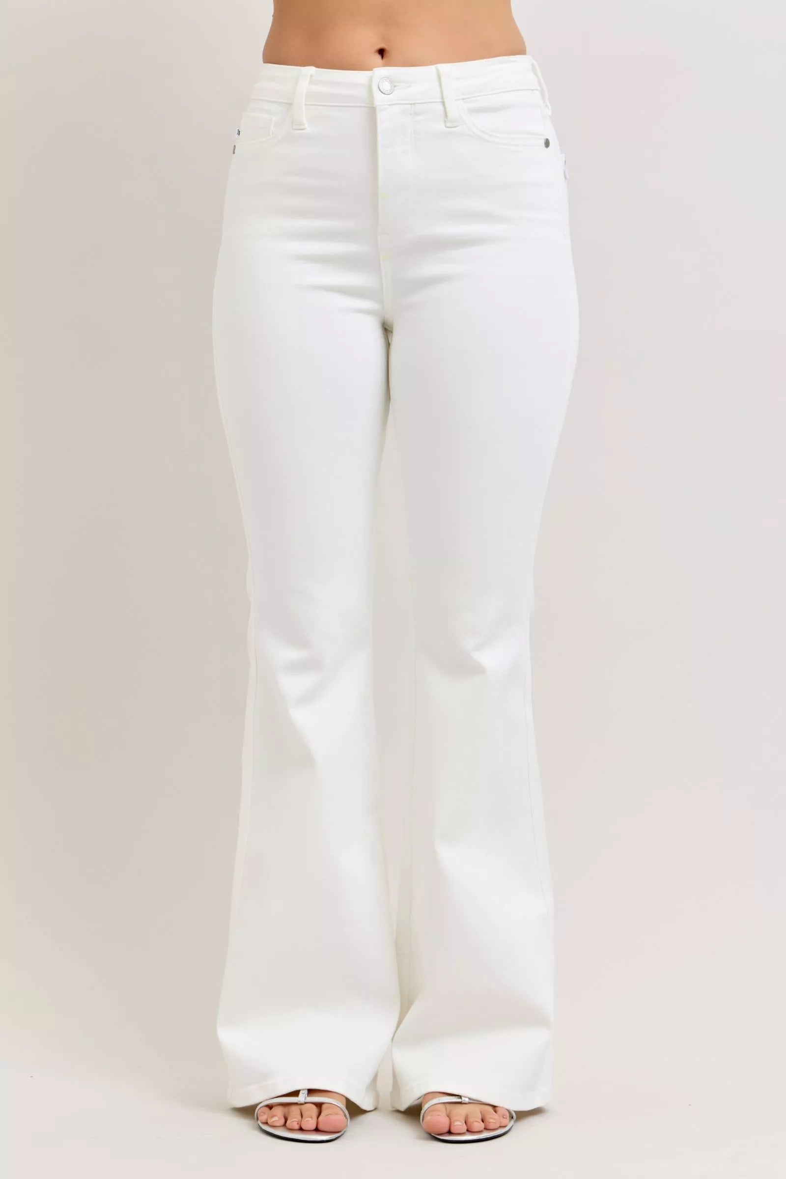High-Waisted Tummy Control Flare Jeans