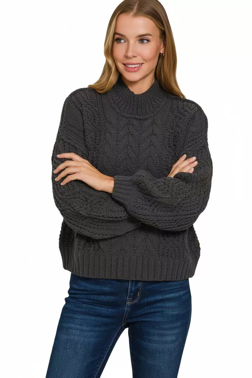Ribbed Turtleneck Sweater