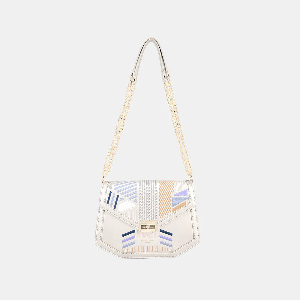 Geometric Print Crossbody Bag