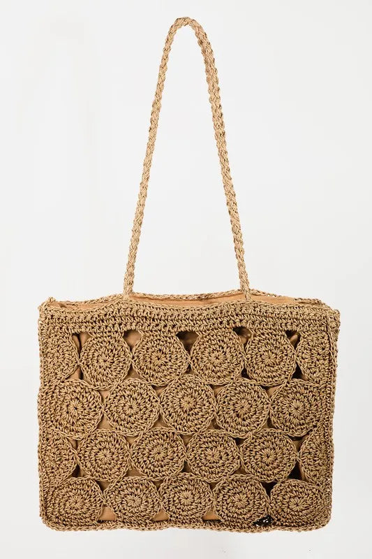 Square Braided Pattern Tote Bag