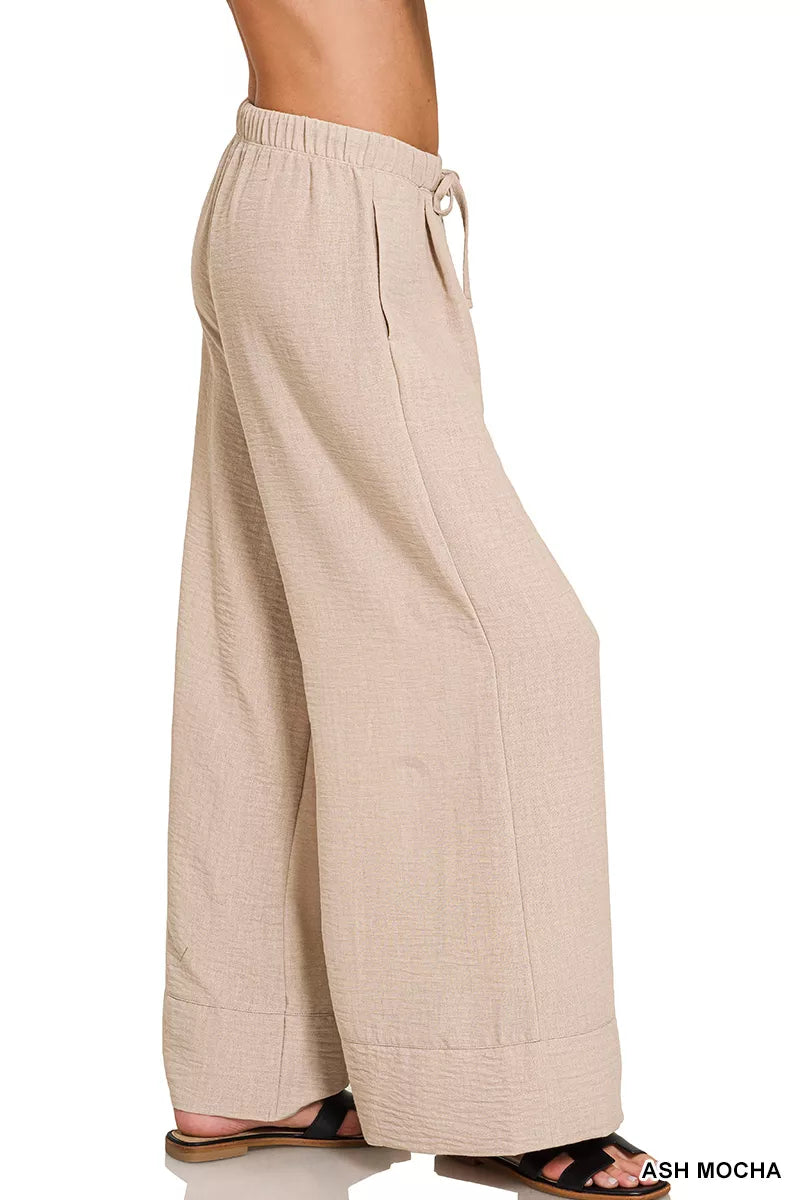 Woven Airflow Drawstring Pants