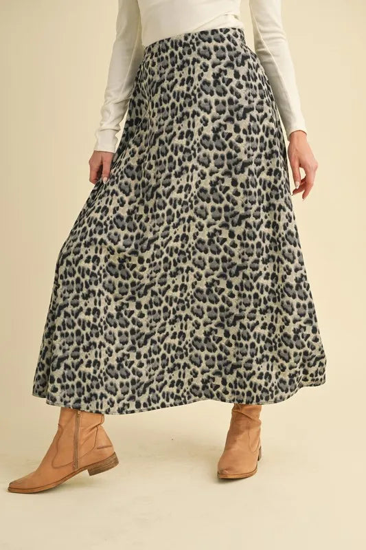 Leopard Midi Skirt