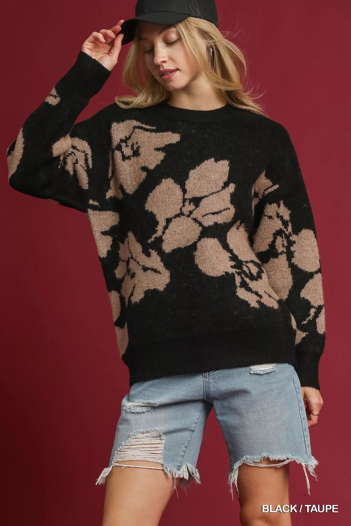 Floral Long Sleeve Sweater