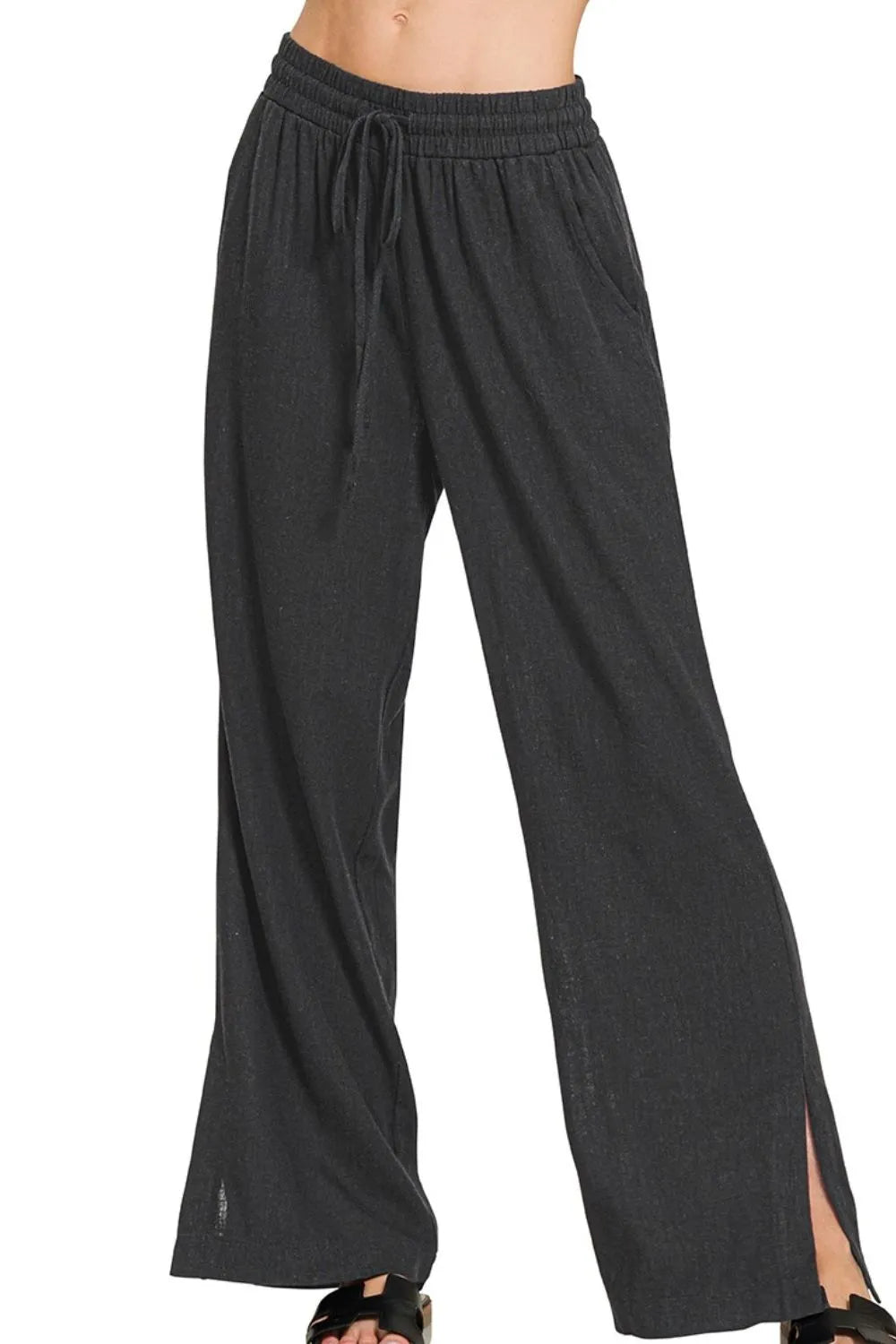 Linen Drawstring Pants