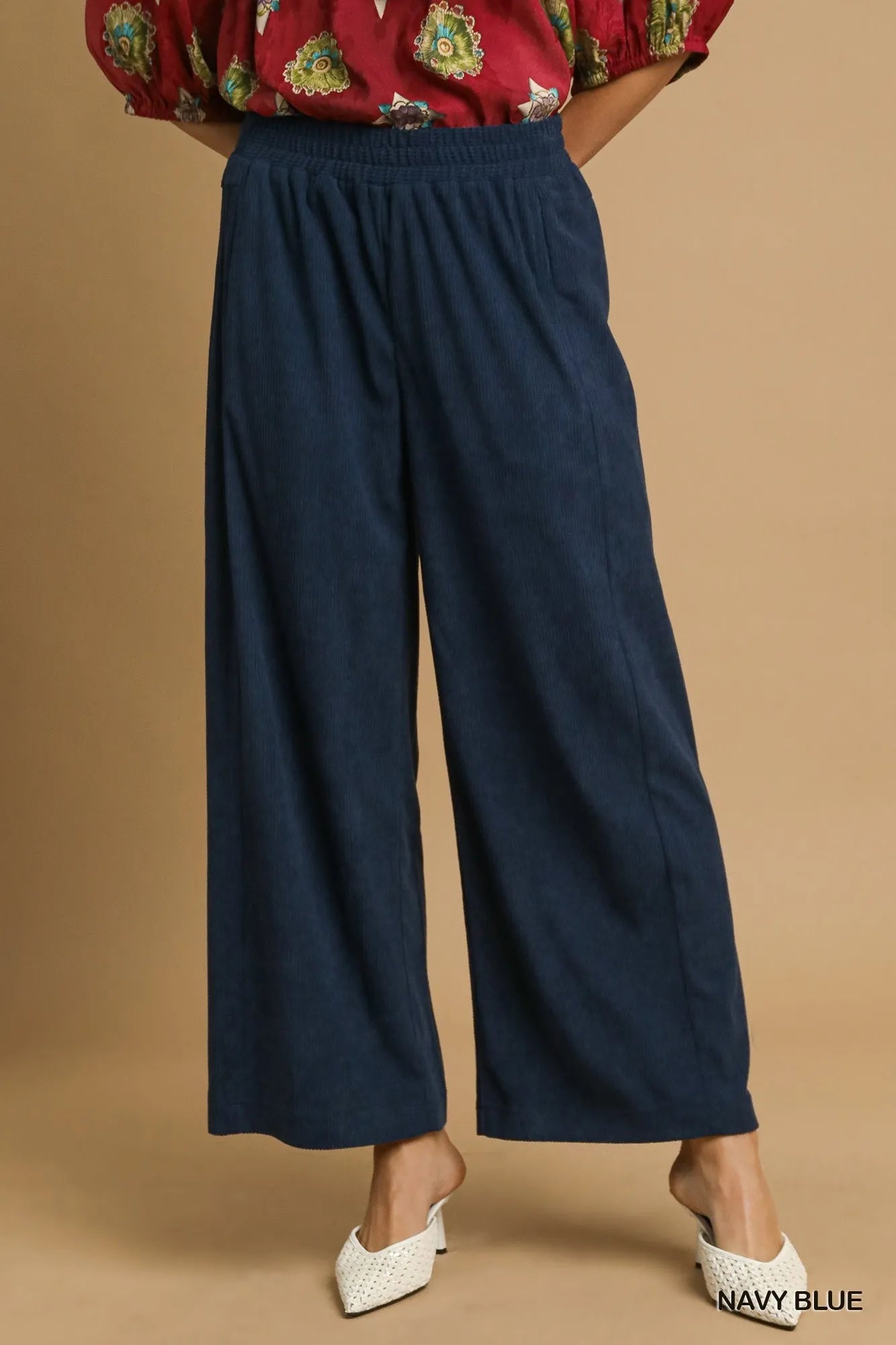 Wide-Leg Corduroy Pants