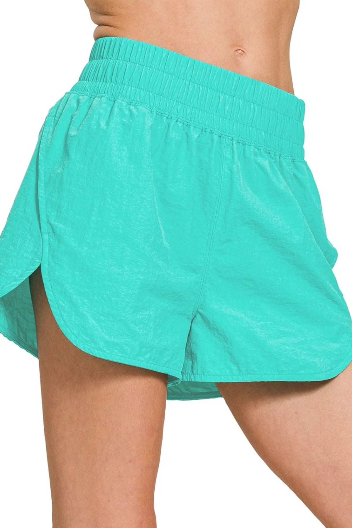 Windbreaker Smocked Waistband Running Shorts