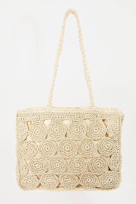 Square Braided Pattern Tote Bag
