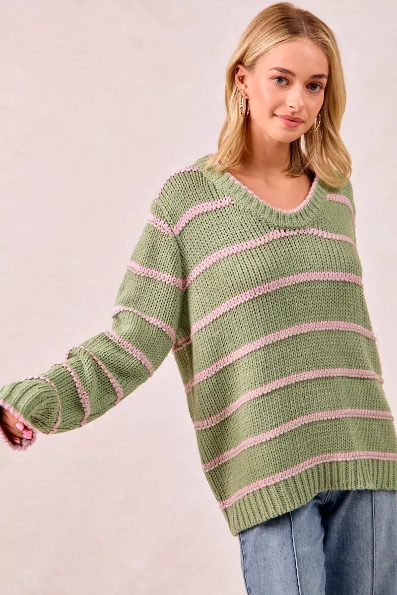 Striped Long Sleeve Sweater