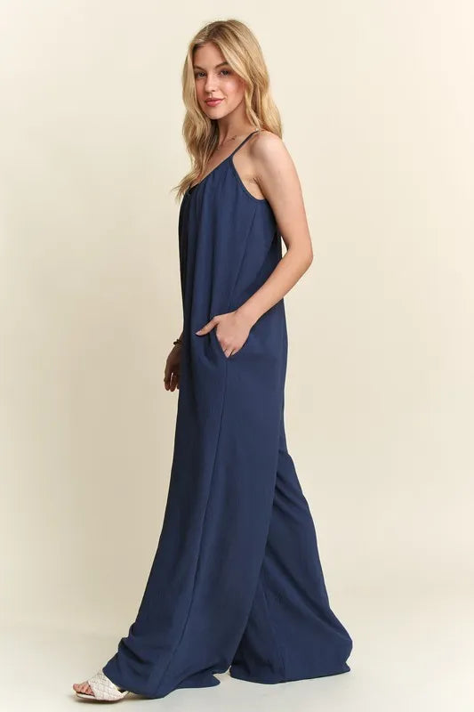 Wide Leg Casual Cami Jumpsuit