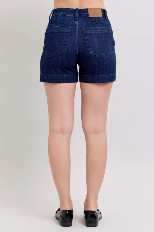 Full Size High Waist Denim Shorts Plus Size