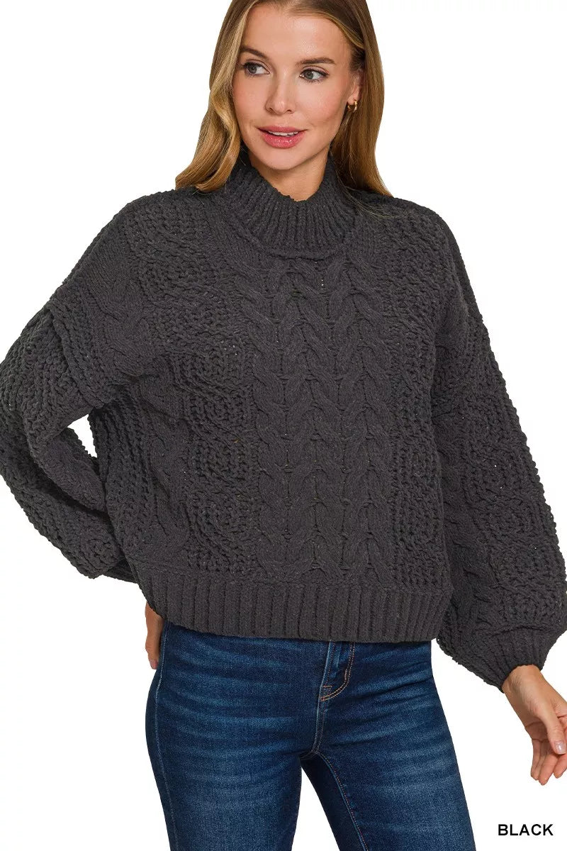 Ribbed Turtleneck Sweater