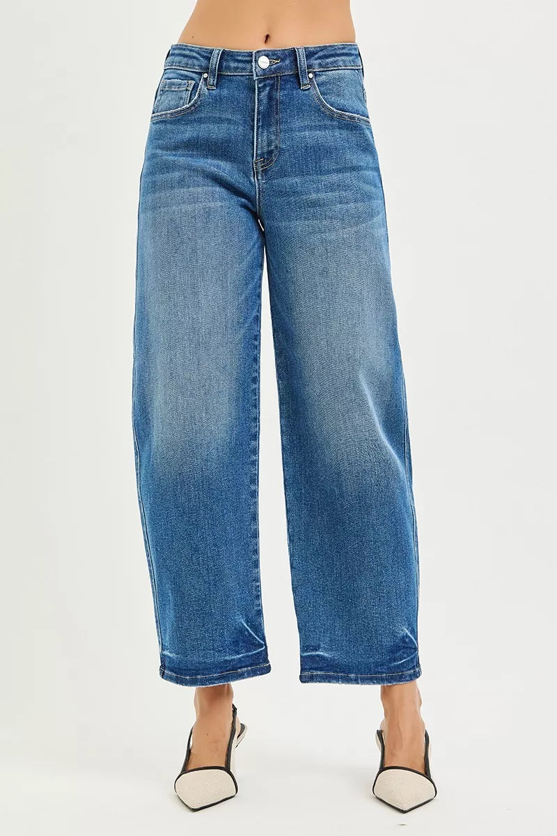 Slouchy Cropped Barrel Jeans