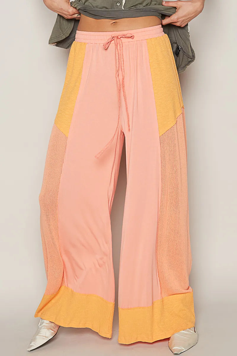 Drawstring Wide Leg Pants