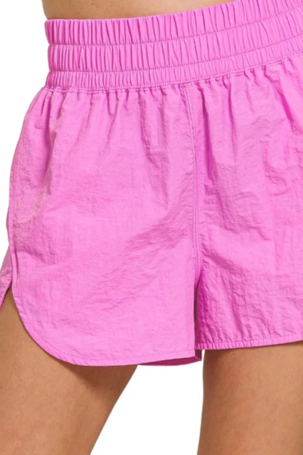 Windbreaker Smocked Waistband Running Shorts
