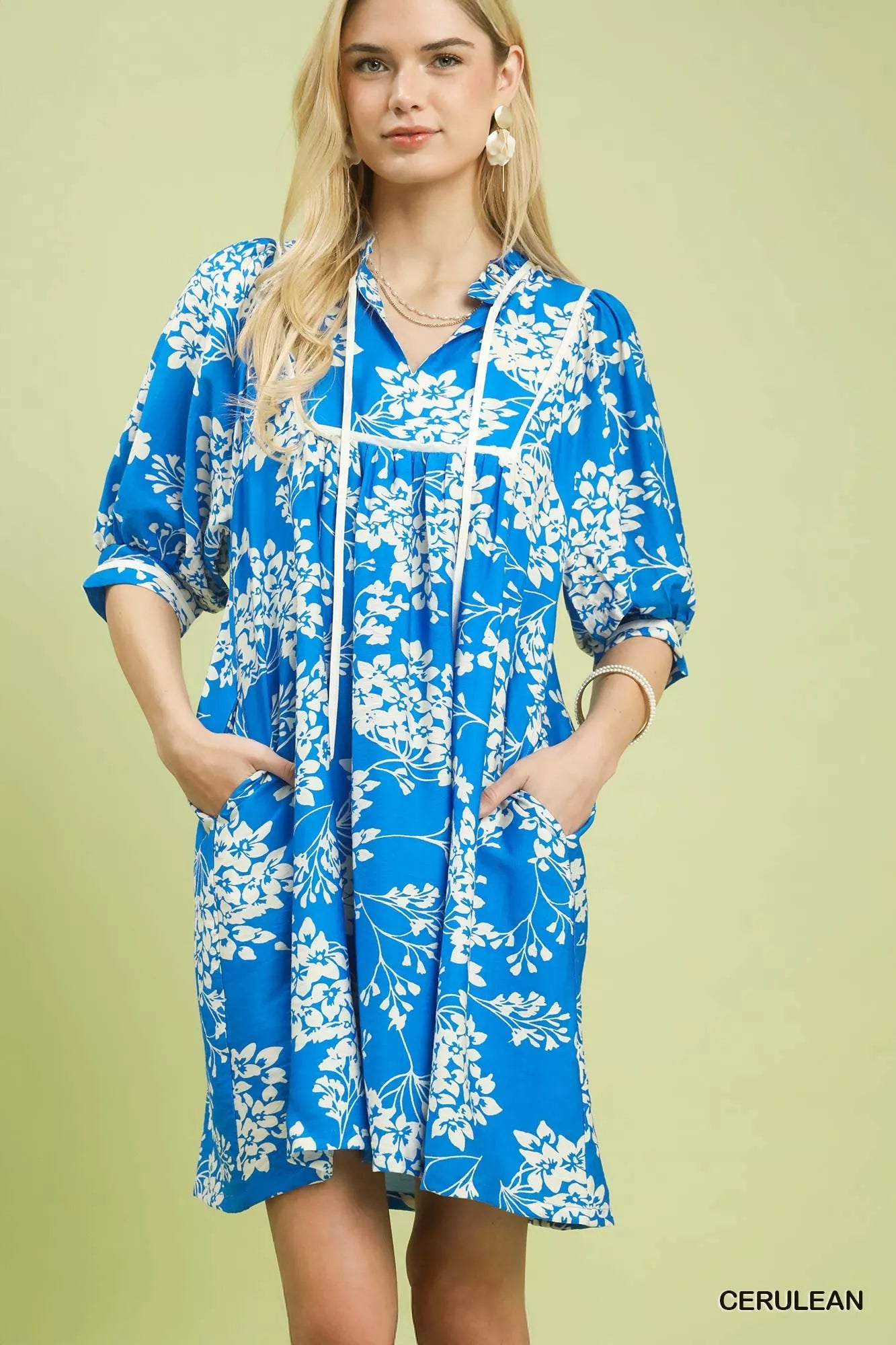 Floral Babydoll Dress with Pockets