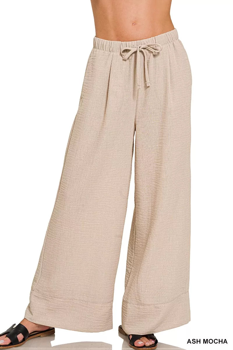 Woven Airflow Drawstring Pants